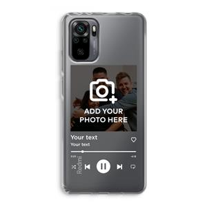 CaseCompany Music Player: Xiaomi Redmi Note 10 Pro Transparant Hoesje