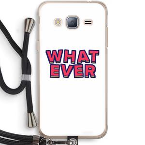 CaseCompany Whatever: Samsung Galaxy J3 (2016) Transparant Hoesje met koord