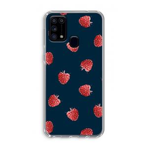 CaseCompany Framboosjes: Samsung Galaxy M31 Transparant Hoesje