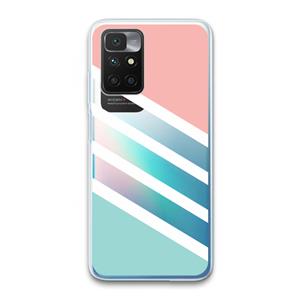 CaseCompany Strepen pastel: Xiaomi Redmi 10 Transparant Hoesje