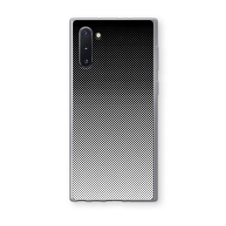 CaseCompany Musketon Halftone: Samsung Galaxy Note 10 Transparant Hoesje