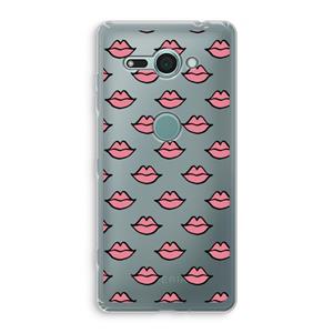 CaseCompany Lipjes: Sony Xperia XZ2 Compact Transparant Hoesje