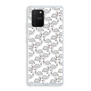 CaseCompany Zwanen: Samsung Galaxy S10 Lite Transparant Hoesje