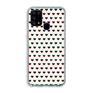 CaseCompany Hartjes: Samsung Galaxy M31 Transparant Hoesje