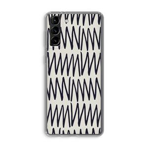 CaseCompany Marrakech Zigzag: Samsung Galaxy S21 Plus Transparant Hoesje