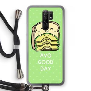 CaseCompany Avo Good Day: Xiaomi Redmi 9 Transparant Hoesje met koord