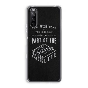 CaseCompany Life: Sony Xperia 10 III Transparant Hoesje