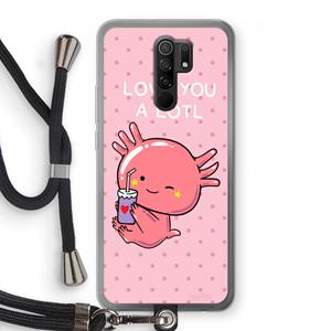 CaseCompany Love You A Lotl: Xiaomi Redmi 9 Transparant Hoesje met koord