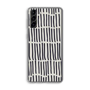 CaseCompany Moroccan stripes: Samsung Galaxy S21 Plus Transparant Hoesje