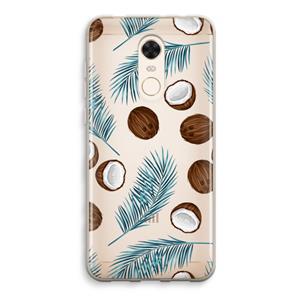 CaseCompany Kokosnoot roze: Xiaomi Redmi 5 Transparant Hoesje