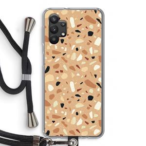 CaseCompany Terrazzo N°17: Samsung Galaxy A32 5G Transparant Hoesje met koord