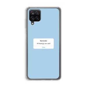 CaseCompany Reminder: Samsung Galaxy A12 Transparant Hoesje