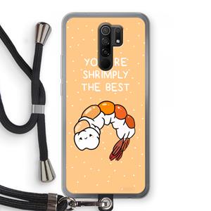 CaseCompany You're Shrimply The Best: Xiaomi Redmi 9 Transparant Hoesje met koord