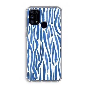 CaseCompany Blauwe nerven: Samsung Galaxy M31 Transparant Hoesje