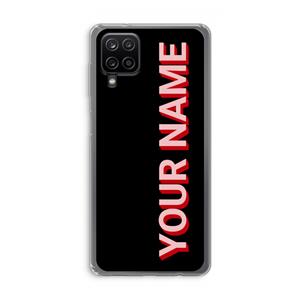 CaseCompany Namecase: Samsung Galaxy A12 Transparant Hoesje