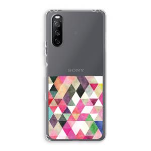 CaseCompany Gekleurde driehoekjes: Sony Xperia 10 III Transparant Hoesje