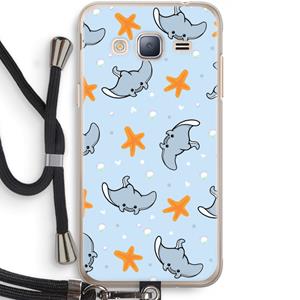 CaseCompany Manta: Samsung Galaxy J3 (2016) Transparant Hoesje met koord