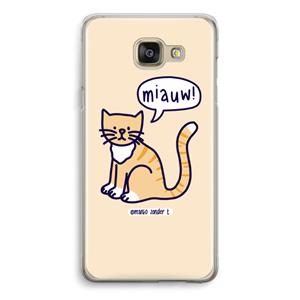 CaseCompany Miauw: Samsung Galaxy A5 (2016) Transparant Hoesje