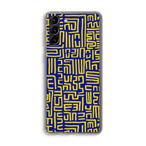 CaseCompany Majorelle Blue Print: Samsung Galaxy S21 Plus Transparant Hoesje