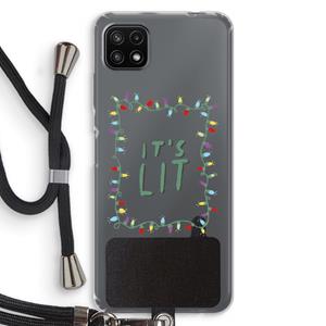 CaseCompany It's Lit: Samsung Galaxy A22 5G Transparant Hoesje met koord