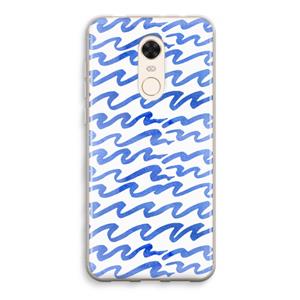 CaseCompany Blauwe golven: Xiaomi Redmi 5 Transparant Hoesje