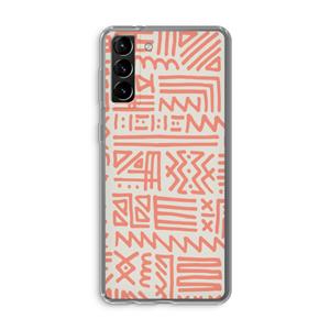 CaseCompany Marrakech Pink: Samsung Galaxy S21 Plus Transparant Hoesje