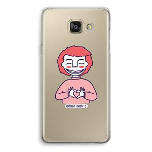 CaseCompany Hartje: Samsung Galaxy A5 (2016) Transparant Hoesje