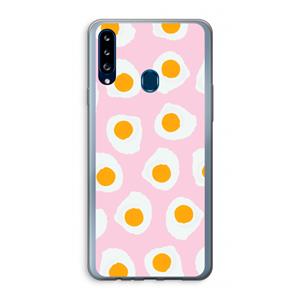 CaseCompany Dancing eggs: Samsung Galaxy A20s Transparant Hoesje