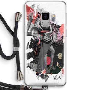 CaseCompany Dissimulation du réel: Samsung Galaxy S9 Transparant Hoesje met koord