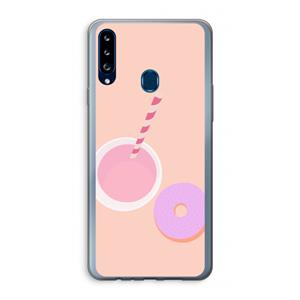 CaseCompany Donut: Samsung Galaxy A20s Transparant Hoesje