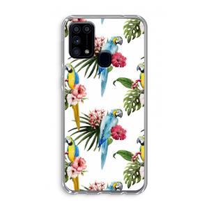 CaseCompany Kleurrijke papegaaien: Samsung Galaxy M31 Transparant Hoesje