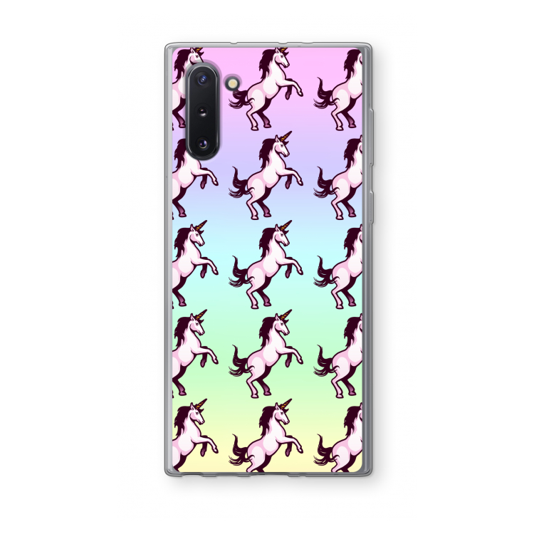 CaseCompany Musketon Unicorn: Samsung Galaxy Note 10 Transparant Hoesje