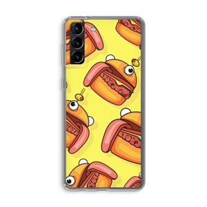 CaseCompany Hamburger: Samsung Galaxy S21 Plus Transparant Hoesje