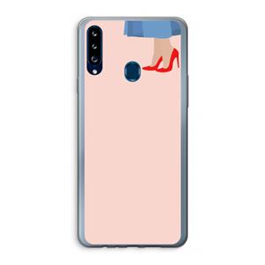 CaseCompany High heels: Samsung Galaxy A20s Transparant Hoesje