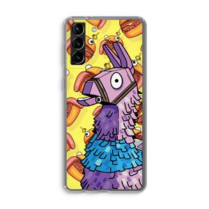CaseCompany Loot Burger: Samsung Galaxy S21 Plus Transparant Hoesje