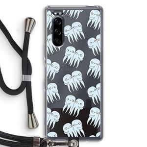 CaseCompany Octopussen: Sony Xperia 5 Transparant Hoesje met koord