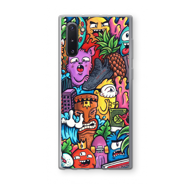 CaseCompany Vexx Mixtape: Samsung Galaxy Note 10 Transparant Hoesje