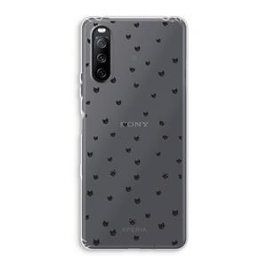 CaseCompany Kleine kattenkopjes: Sony Xperia 10 III Transparant Hoesje