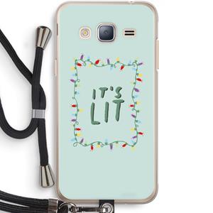 CaseCompany It's Lit: Samsung Galaxy J3 (2016) Transparant Hoesje met koord