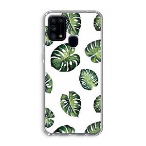 CaseCompany Tropische bladeren: Samsung Galaxy M31 Transparant Hoesje