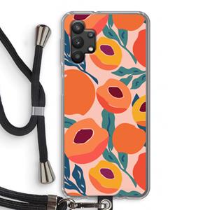 CaseCompany Perzik: Samsung Galaxy A32 5G Transparant Hoesje met koord