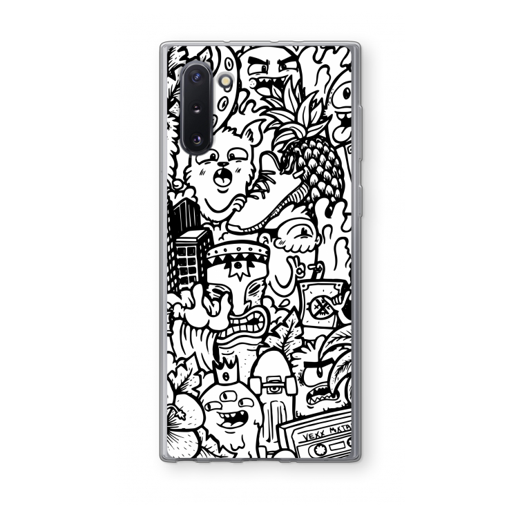 CaseCompany Vexx Mixtape #2: Samsung Galaxy Note 10 Transparant Hoesje