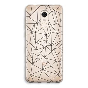 CaseCompany Geometrische lijnen zwart: Xiaomi Redmi 5 Transparant Hoesje