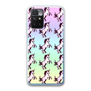 CaseCompany Musketon Unicorn: Xiaomi Redmi 10 Transparant Hoesje