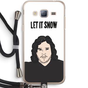 CaseCompany Let It Snow: Samsung Galaxy J3 (2016) Transparant Hoesje met koord