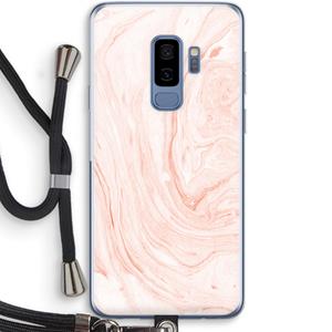 CaseCompany Peach bath: Samsung Galaxy S9 Plus Transparant Hoesje met koord