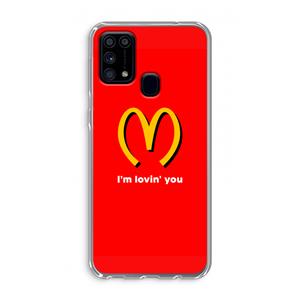 CaseCompany I'm lovin' you: Samsung Galaxy M31 Transparant Hoesje