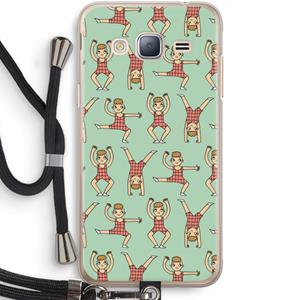 CaseCompany Gymboys: Samsung Galaxy J3 (2016) Transparant Hoesje met koord