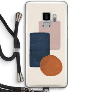 CaseCompany Geo #3: Samsung Galaxy S9 Transparant Hoesje met koord
