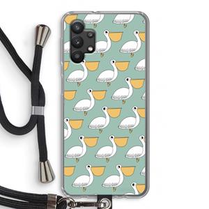 CaseCompany Pelican: Samsung Galaxy A32 5G Transparant Hoesje met koord